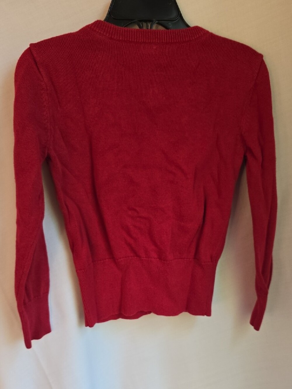 Cherokee Red Ruffle-Front Cardigan Sweater - Picture 6 of 7